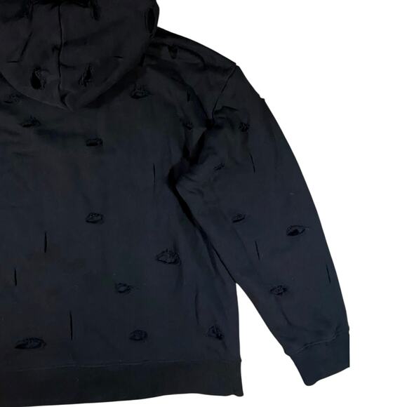 Givenchy Distressed-effect Shirt Lined Drawstring Hoodie - L - Picture 7 of 7